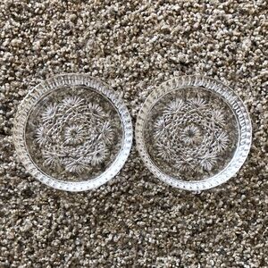 Vintage Clear Glass Jewelry Organizers